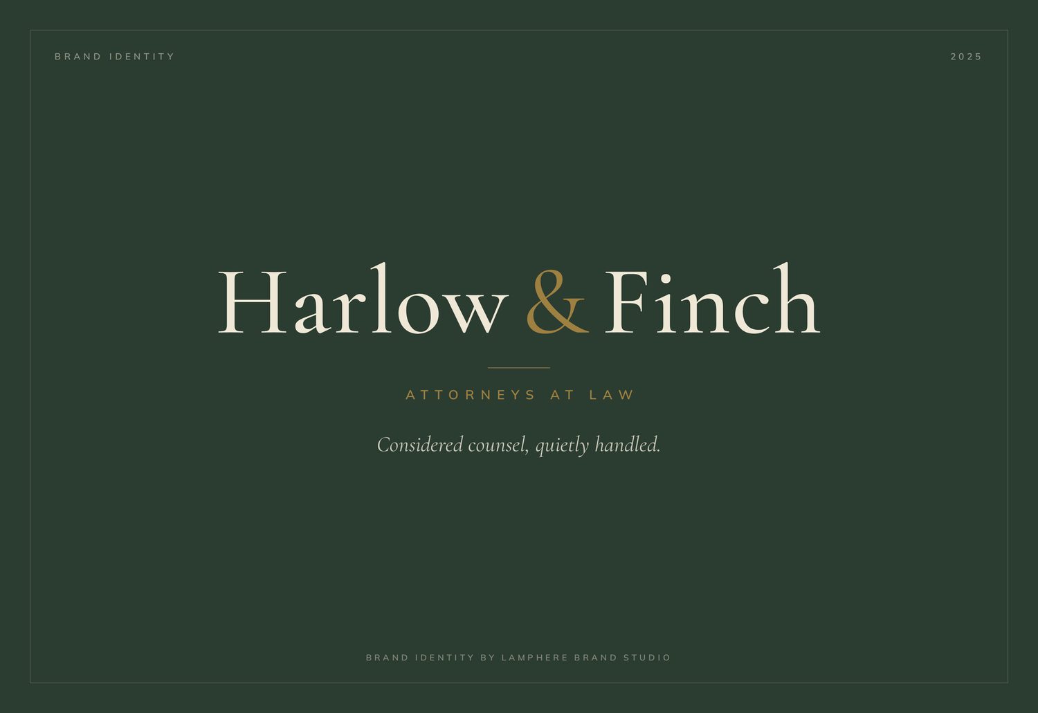 Harlow & Finch brand identity by Lamphere Brand Studio