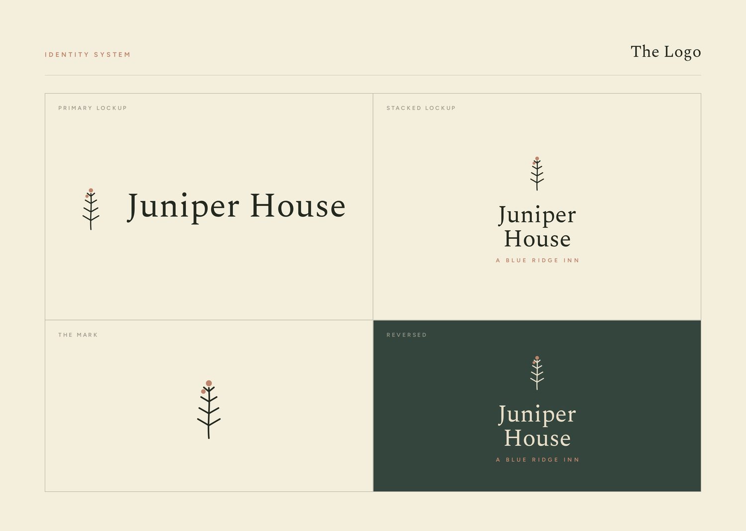 Juniper House Logo and mark system