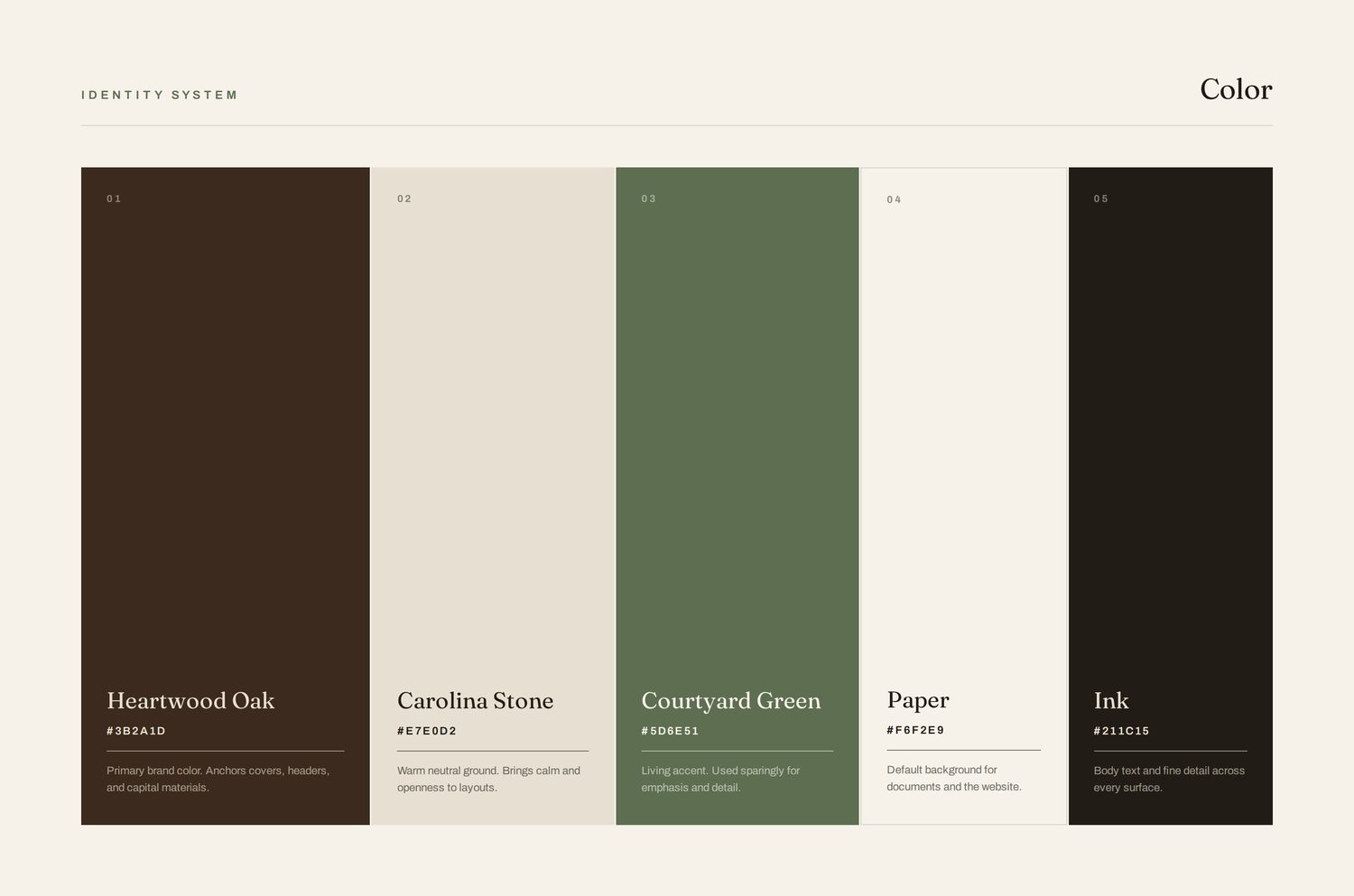 Camden Oak Partners Color palette