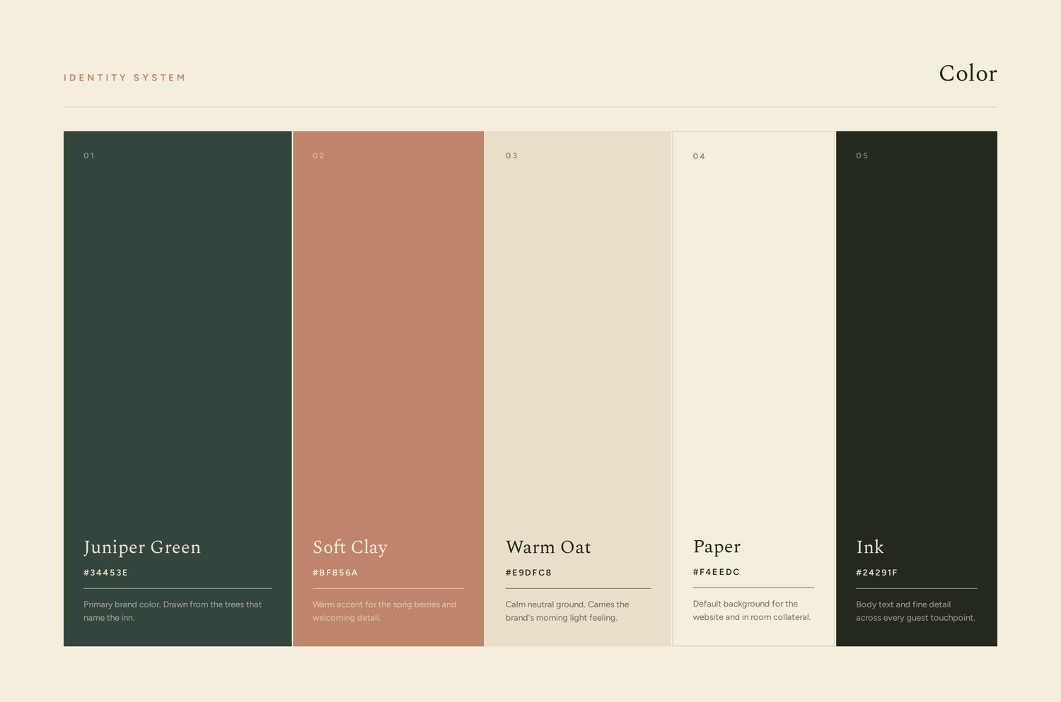 Juniper House Color palette