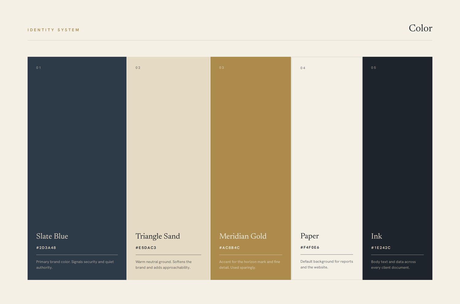 Meridian Wealth Group Color palette