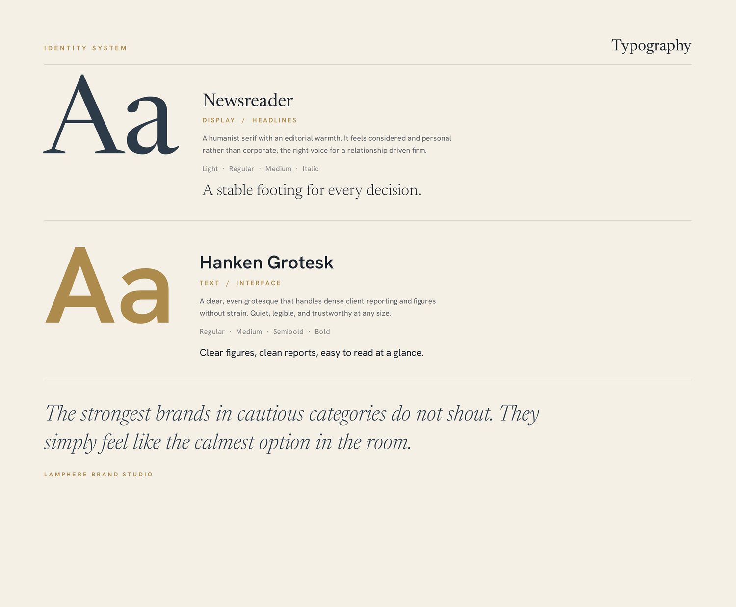 Meridian Wealth Group Typography
