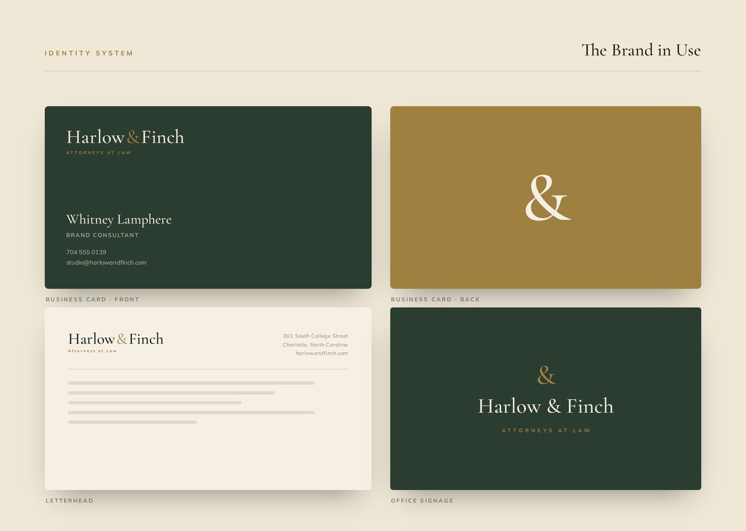 Harlow & Finch The brand in use